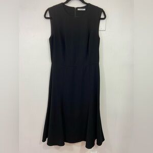 MM Lafleur A-Line Black Dress Sz 8 Sleeveless  Career Capsule Minimalist